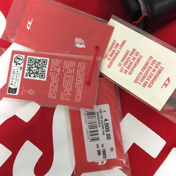 Diesel 1DR-lconic shoulder bag in nappa leather Black - Picture 7 of 7